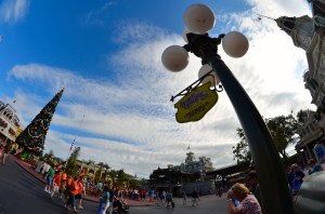 Filled with Christmas ambiance, the Magic Kingdom on a sunny December day.