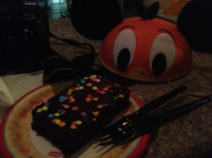 What goes better with a Manhattan than a Disney brownie? At the time, nothing.