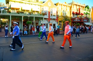 Putting the flag to bed for the night.