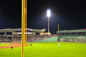 Seated next to the Pesky Pole, complete with authentic graffiti.