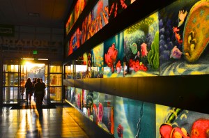 More than I like that chandelier, I love this picture.