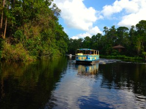 A passing boat en route to Port Orleans.