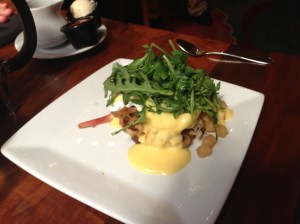 CP's Samoan, essentially eggs benedict over a pork hash.