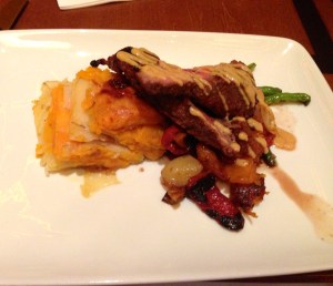 Flat iron steak. This picture makes it appear kind of...weird? But it was wonderful to eat.