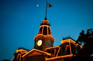 Moon over Main Street.