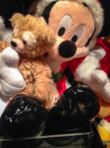 You can also buy this Santa Mickey/Duffy combo, but I wouldn't, because those shiny shoes kind of freak me out?