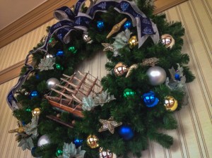 Yacht Club wreath, nautically appropriate.