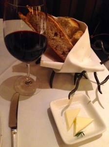 Fresh butter and sourdough and a terrific glass of wine: my true happy place.